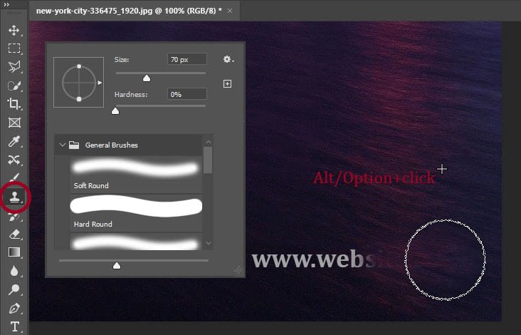 how to remove watermark on photo in photoshop
